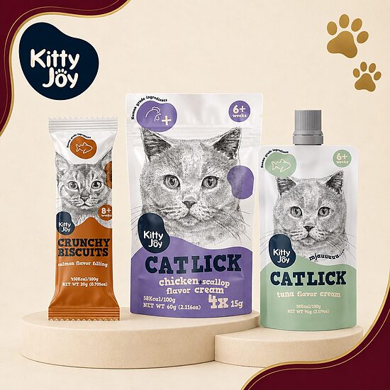 Gardumi un našķi kaķiem Kitty Joy