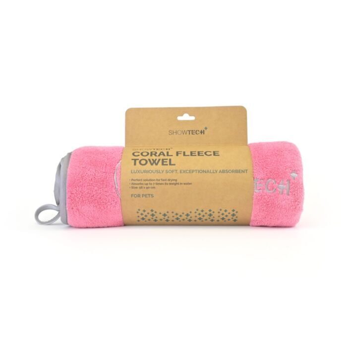 SHOW TECH+ Coral Fleece Towel Candy Pink 56 x 90 cm - rozā