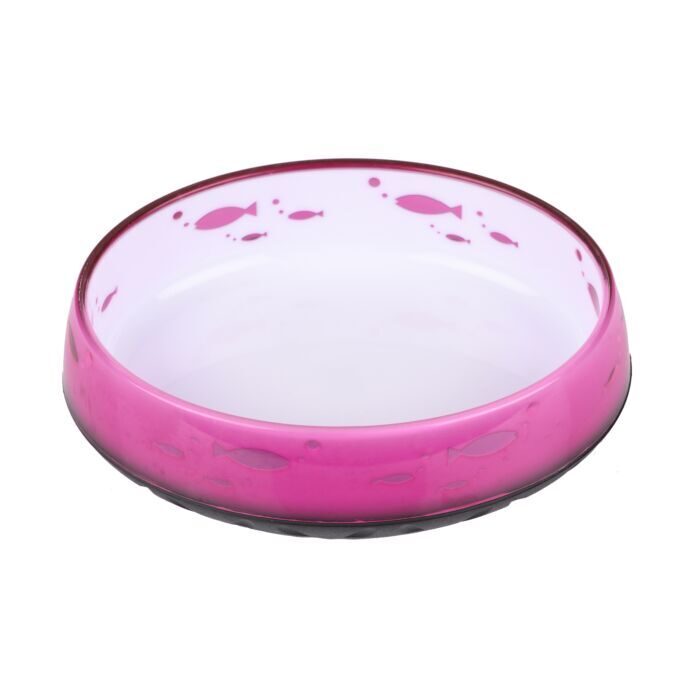 Show Tech Anti-Slip Cat Bowl Oval Pink 14,6cm x 12,1cm - 260ml - neslīdoša bļoda kaķiem