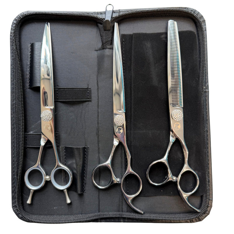 Birma PETS Premium 3 Scissor SET for Groomers 7.5" (19 cm) - 3 šķēru komplekts suņu frizieriem (grūmeriem)