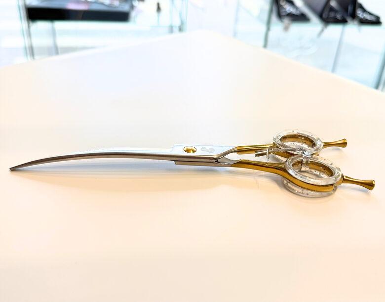 Birma PETS Curved Grooming Scissors 7' (17.5cm) - izliektās šķēres suņu frizieriem (grūmeriem)