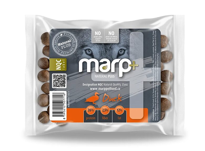 Marp Natural Plus – Duck – pilnvērtīga barība pieaugušajiem suņiem, 70g