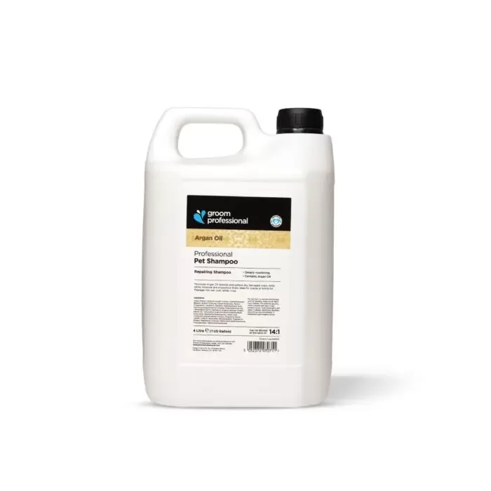 Groom Professional Argan Oil Shampoo, 4000 ml - для сухой, спутанной и поврежденной шерсти