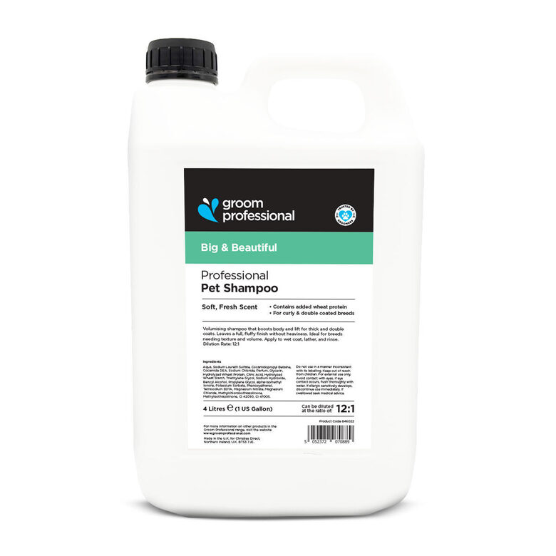Groom Professional Big & Beautiful Volumising Shampoo, 4000 ml - шампунь для пуделей, бишонов, самоедов, чау-чау, хаски и др.