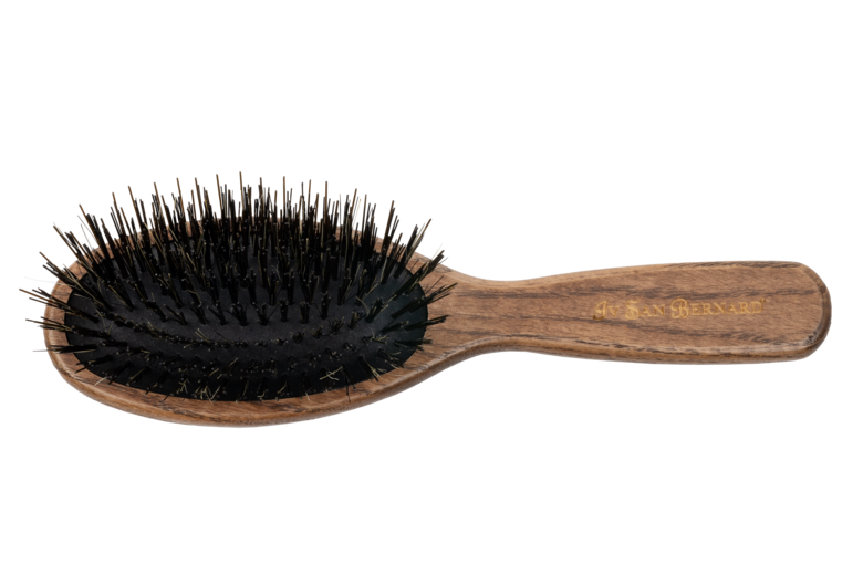 Iv San Bernard Large Oval Brush Pneumatic Nylon Boar - Kuiļa saru birste ar neilonu