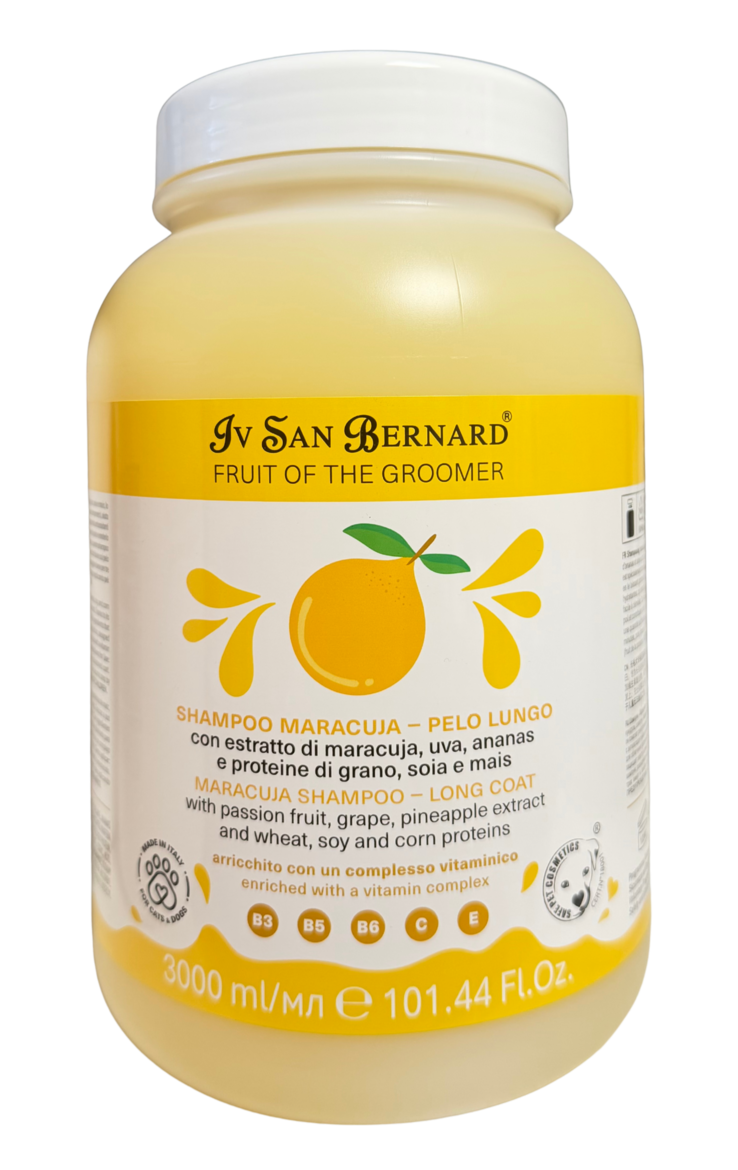 Iv San Bernard NEW Maracuja Shampoo, 3000 ml - Шампунь «Маракуйя» для длинной шерсти