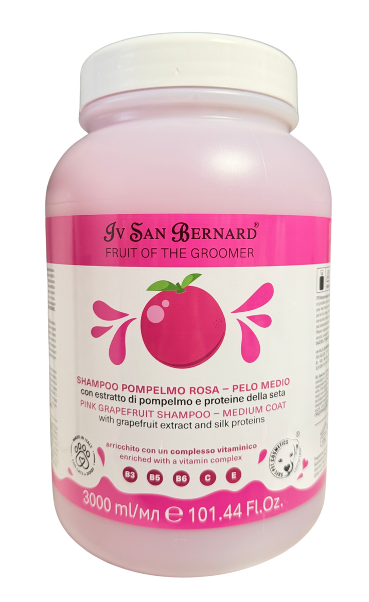 Iv San Bernard NEW Pink Grapefruit Shampoo, 3000 ml - Шампунь «Розовый грейпфрут» для средней шерсти