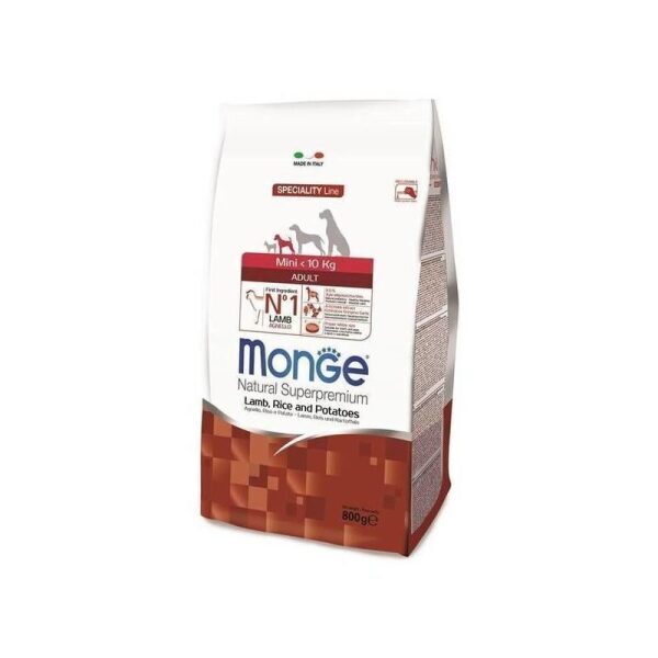 MONGE MINI Adult Lamb, Rice and Potatoes 0,8 kg 