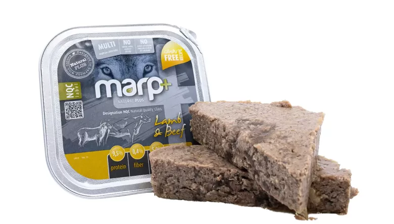 Marp Natural Plus Tray for Dogs – Lamb and Beef, 150g