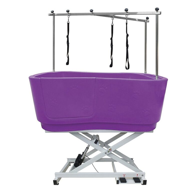 Phoenix Universal ELECTRIC Grooming Bathtub with Arm, 148x80 cm - violeta plastmasas vanna ar elektrisko pacēlāju - PĒC PASŪTĪJUMA!