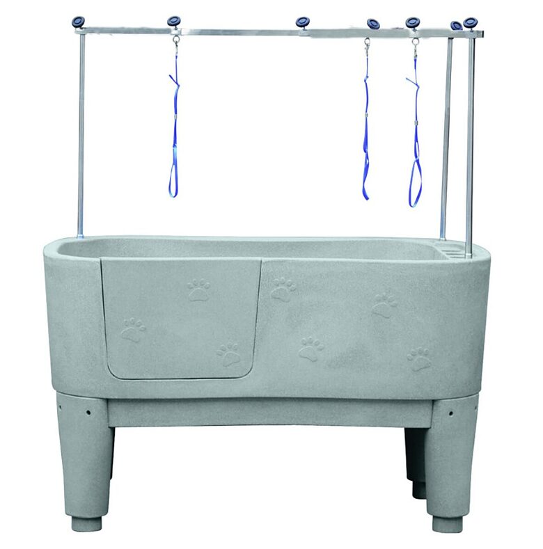 Phoenix Universal Fix Plastic Bathtub with Arm, 148x80 cm - серая ванна из полиэтилена со штангой - НА ЗАКАЗ! 