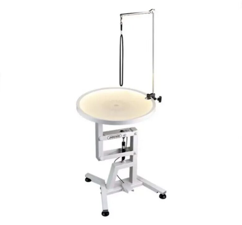 JirPet LP-R30 Hydraulic Pet Grooming Table with Light, diametrs 60 cm - hidraulisks mājdzīvnieku kopšanas (grūminga) galds