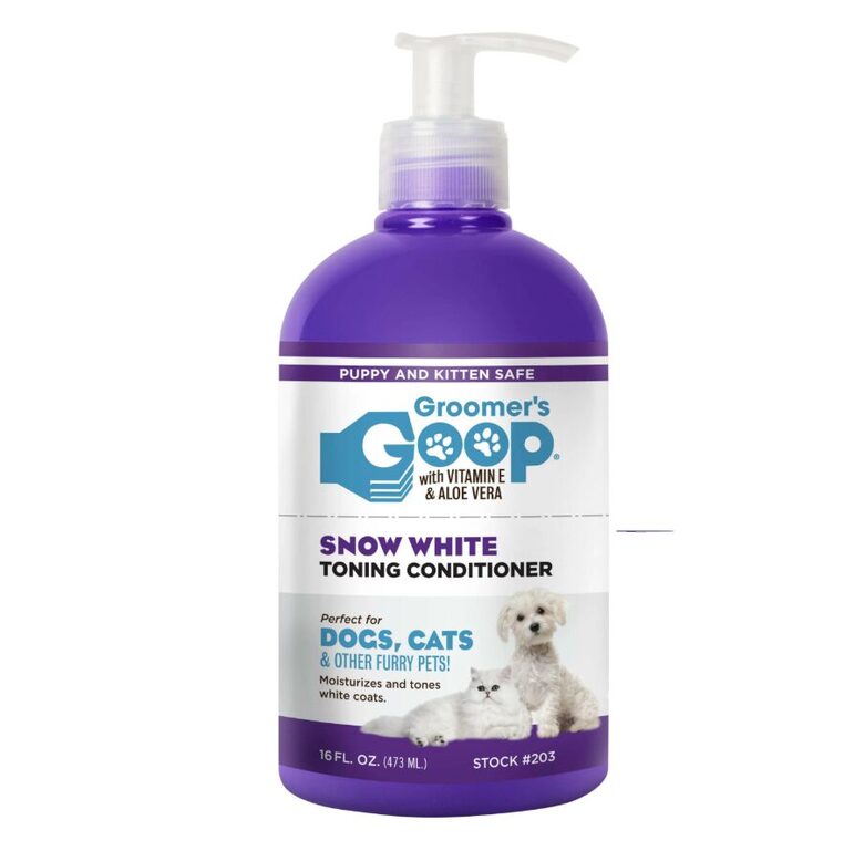 Groomer`s Goop Snow White Toning Conditioner, 473 ml - dziļai mitrināšanai un balto mēteļu attīrīšanai un tonēsanai