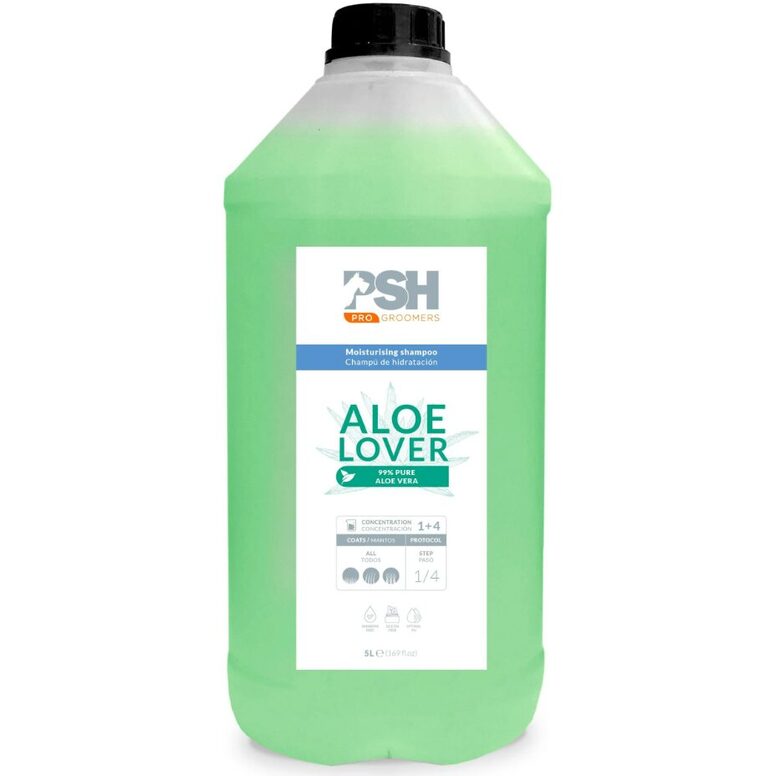 PSH PRO GROOMERS Aloe Lover Shampoo, 5000ml - базовый увлажняющий шампунь с алоэ вера для поврежденной, сухой шерсти
