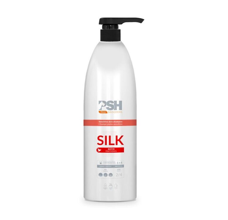 PSH PRO GROOMERS Silk Shampoo, 1000ml - Шампунь для чувствительной кожи уменьшает спутывание и образование колтунов