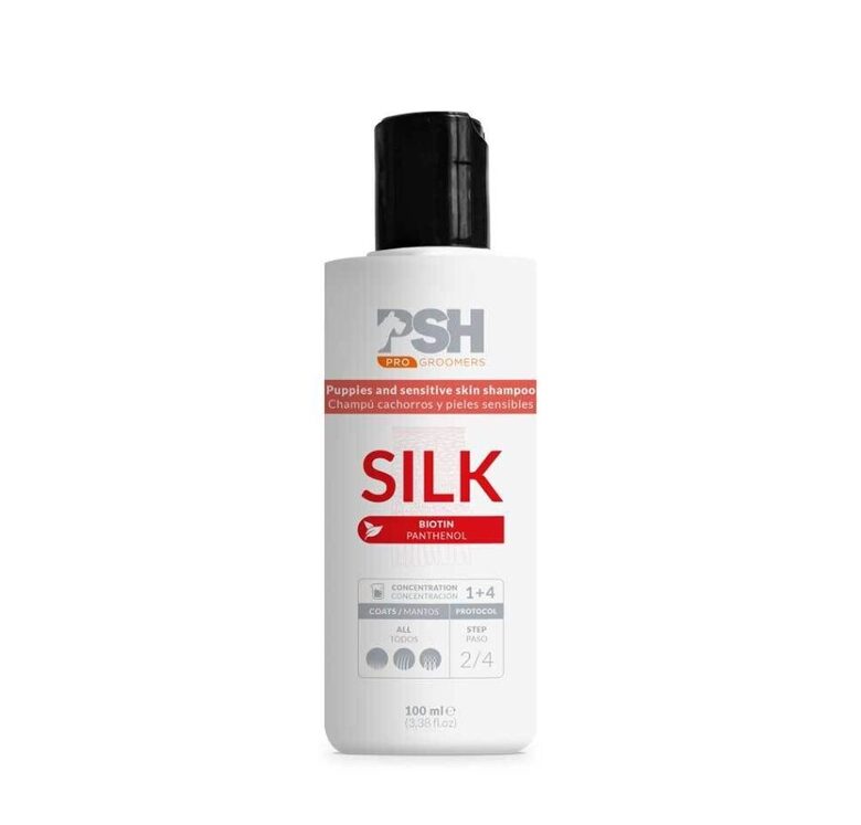 PSH PRO GROOMERS Silk Shampoo, 100ml - Shampoo for Delicate Skin reduces tangling and matting