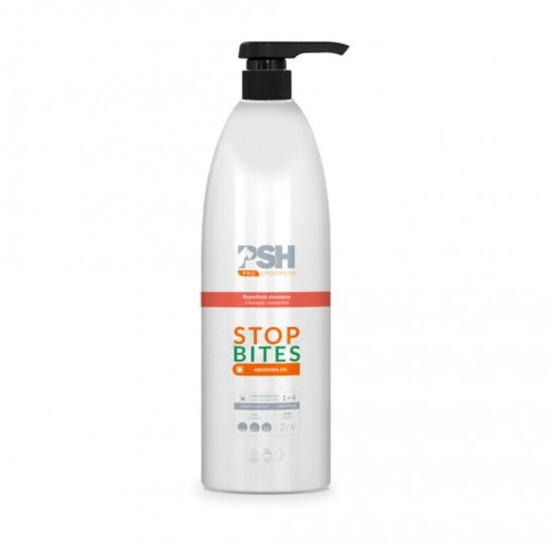 PSH PRO GROOMERS Stop Bites Shampoo, 1000ml - шампунь для собак и кошек, отпугивающий эффект насекомых