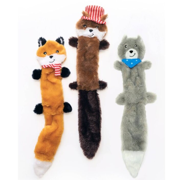 Zippy Paws Skinny Peltz 3-Pack Large Americana 14 x 2,5 x 49,5 cm - 3 suņu rotaļlietu komplekts ar pīkstuļiem