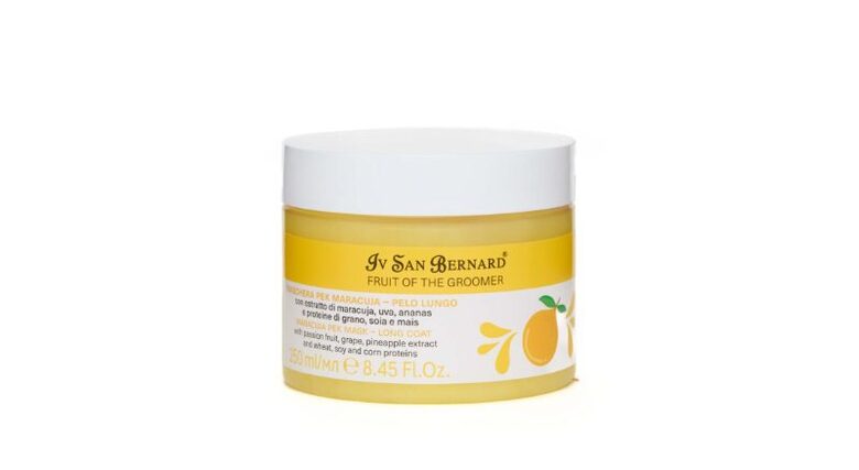 Iv San Bernard NEW Maracuja Mask, 250 ml - vitaminizēts kondicionieris suņiem un kaķiem ar garu spalvu