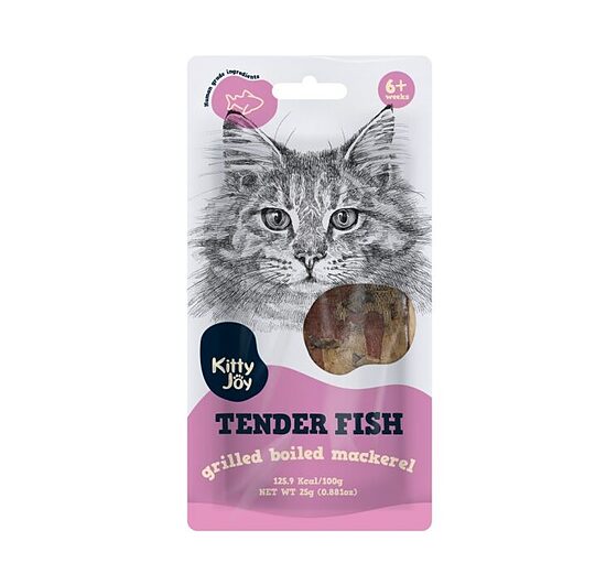 Kitty Joy Tender Fish Grilled Boiled Mackerel, 25g - Grilēta, vārīta makrele kaķim