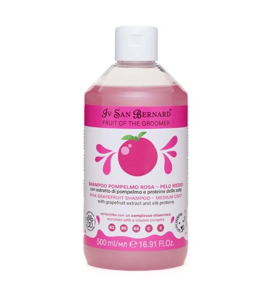 Iv San Bernard NEW Pink Grapefruit Shampoo, 500 ml - rozā greipfrūta šampūns vidējā garuma apmatojumam