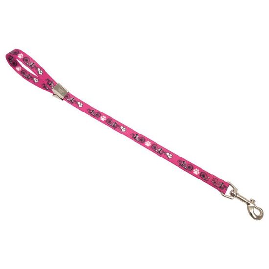 Show Tech Grooming Noose with Pawprint Hot Pink 45 x 1.5 cm