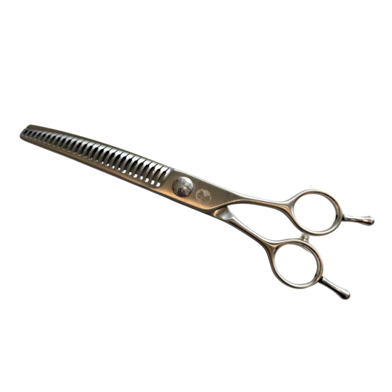 LuckyFeather Curved Grooming Scissors 7" (17,8 cm) 27T - изогнутые ножницы для грумеров с 27 зубцами