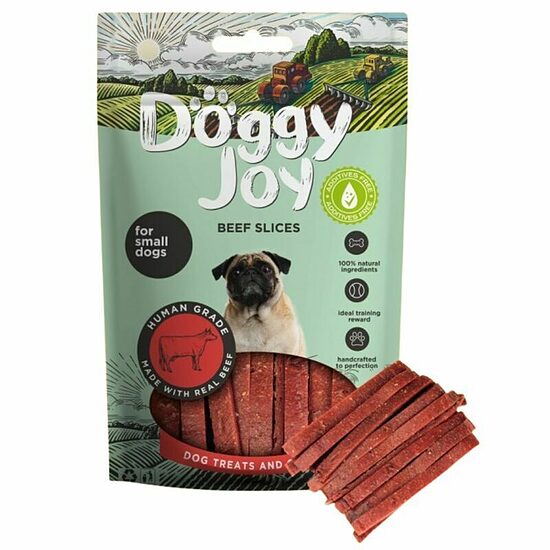 Doggy Joy Beef Slices for Small Dogs, 55 g - Liellopu gaļas sloksnītes mazajiem suņiem