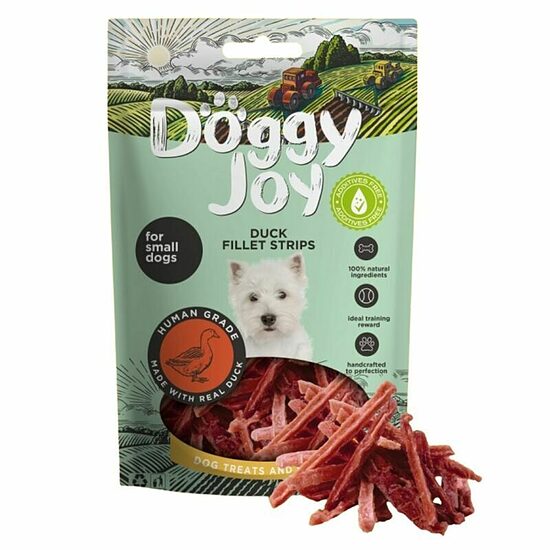 Doggy Joy Duck Fillet Strips for Small Dogs, 55 g - Pīles filejas strēmelītes maziem suņiem