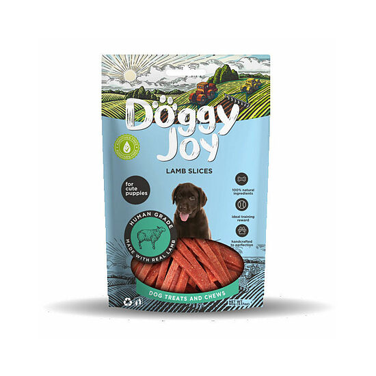 Doggy Joy Lamb Slices for Puppies, 90 g - Smalkās jēra sloksnītes kucēniem