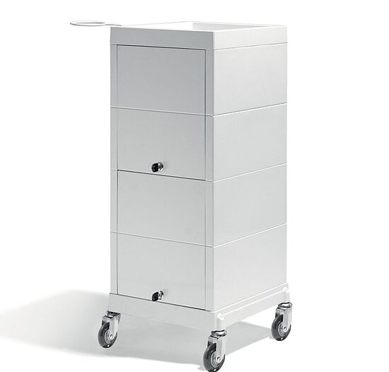 Sibel Sideboard Trolley/Table, White - 88x38,5x39cm