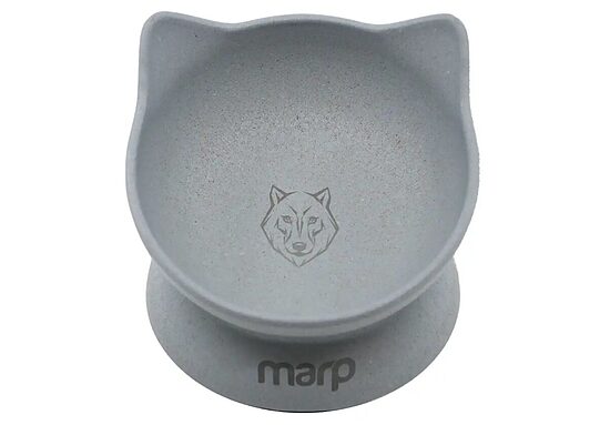 Marp Bamboo Bowl For Cats, 160ml - Ice Blue