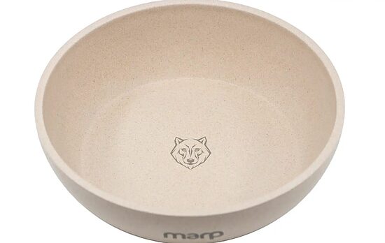 Marp Bamboo Bowl for Cats and Dogs, 1500ml - Cream White