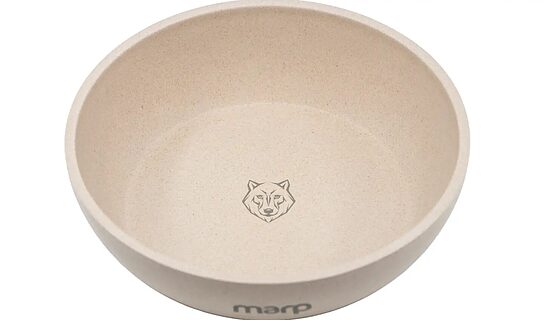 Marp Bamboo Bowl for Cats and Dogs, 930ml - Cream White