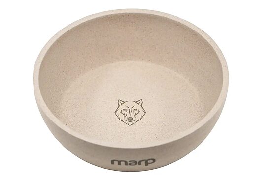 Marp Bamboo Bowl for Cats and Dogs, 550ml - Cream White