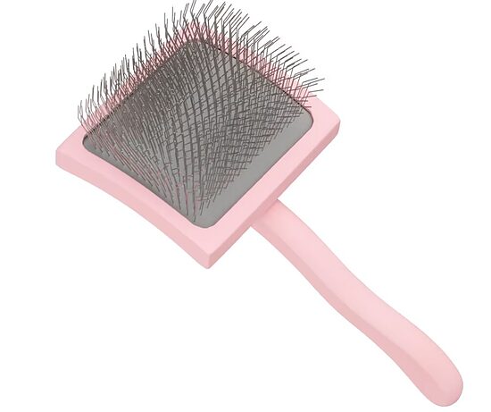 Blovi Large Wooden Slicker Brush with Long 25mm Pins, Large - steel, medium-firm pins