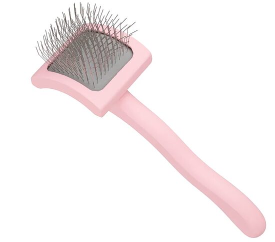 Blovi Small Wooden Slicker Brush with Long 25mm Pins, Small - steel, medium-firm pins