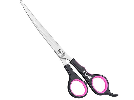 Blovi Student Curved Pet Scissors 7,5” (17.8 cm) - изогнутые ножницы с микронасечкой для начинающих