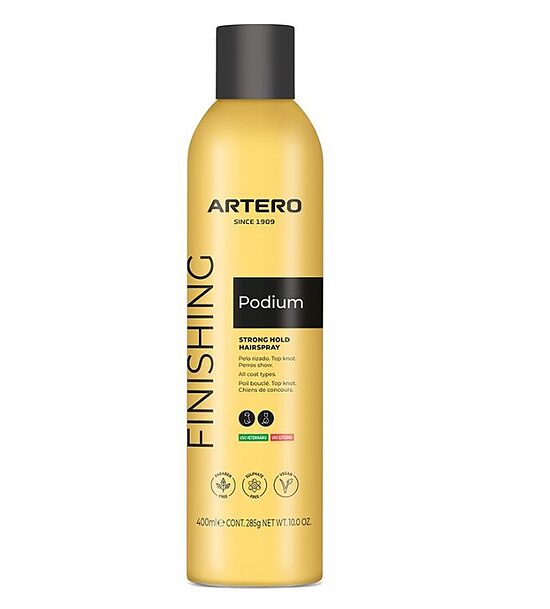 Artero NEW Podium Strong Hold Hair Spray, 400 ml - лак для шерсти с сильной фиксации