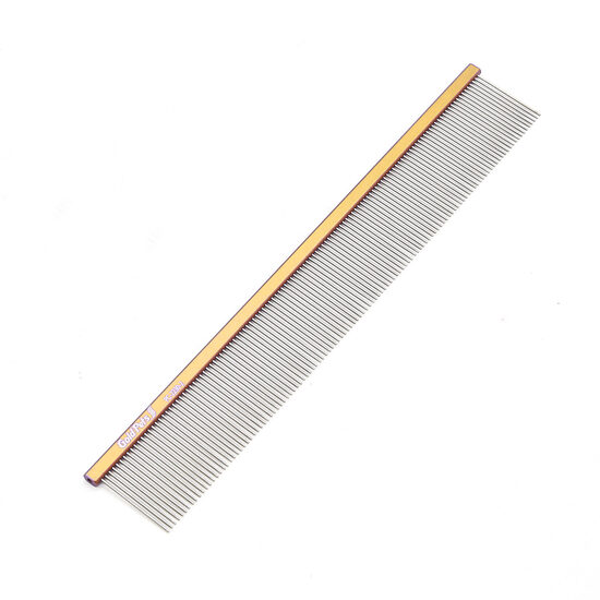 Professional Fine Comb with Dense Teeth - желтый металлический гребень длинной 22,5 cm и зубьями длинной 3 cm