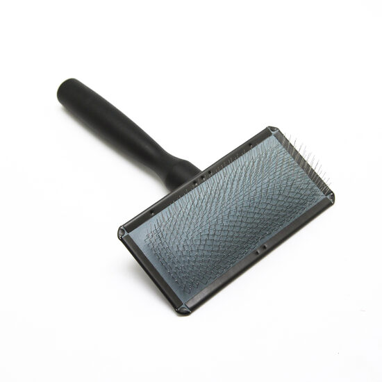 Professional Titanium Slicker Brush with Soft Pins 115x160 mm - Профессиональная титановая пуходёрка с мягкими зубчиками