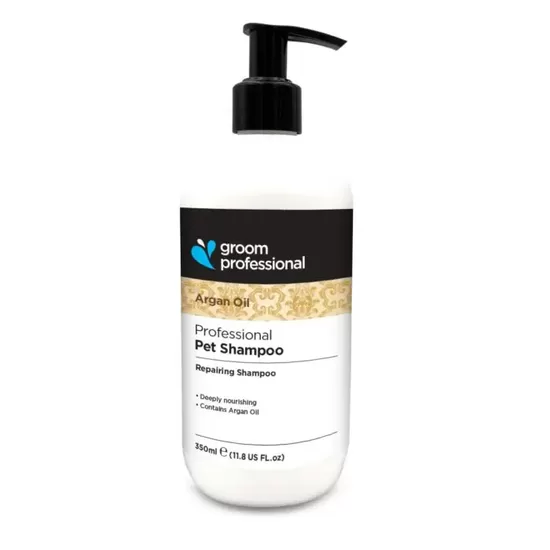 Groom Professional Argan Oil Shampoo, 350 ml - sausam, sapinušam un bojātam kažokam