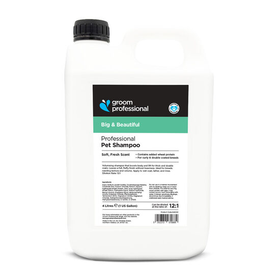 Groom Professional Big & Beautiful Volumising Shampoo, 4000 ml - double coated breed shampoo