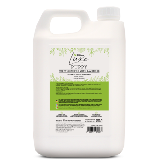 Groom Professional Luxe Puppy Shampoo with Lavender, 4000ml - A Soothing, Gentle Shampoo for Puppies