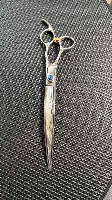 Ножницы для грумеров - Birma PETS Blue River Curved Scissors 8 '' 20 cm - изогнутые