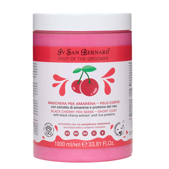 Iv San Bernard NEW Black Cherry (Amarena) Mask, 1000 ml - atjaunojoša, atsvaidzinoša maska īsam apmatojumam