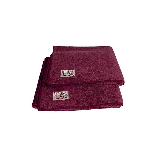  IdealDog Burgundy Microfiber Towels, 2pcs (60 x 100 cm)