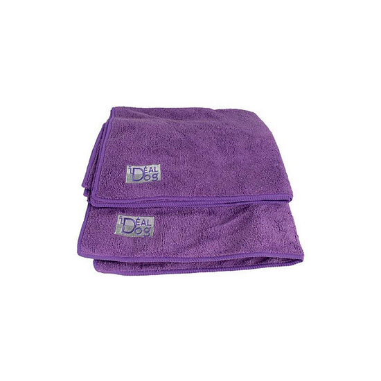  IdealDog Purple Microfiber Towels, 2pcs - 40 x 60 cm