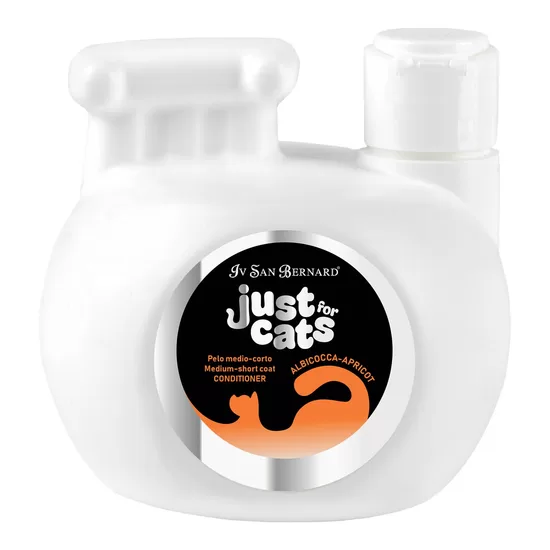 Iv San Bernard Just For Cats Apricot Conditioner, 300 ml - кондиционер для кошек с короткой и средней длиной шерсти с экстрактом абрикоса 