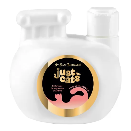 Iv San Bernard Just For Cats Keratin Shampoo, 1000 ml - кератиновый шампунь для кошек с поврежденной и сухой шерстью